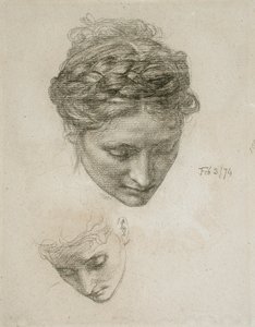 Study of Two Heads by Edward John Poynter
